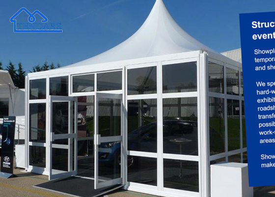 شراء مخصص جديد من البلاستيك 100% مقاوم للمطر 3x3m 4x4m 5x5m 6x6m إطار الألومنيوم خيمة الباغودا للبيع online manufacture