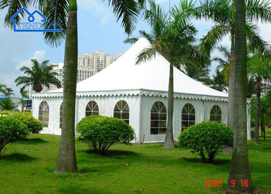 شراء 5x5 هيكل سبيكة الألومنيوم في الهواء الطلق البيضاء Pvc غطاء العريض خيمة الباغودا المقاومة للأشعة فوق البنفسجية online manufacture
