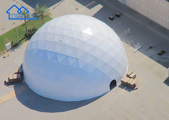 شراء خيمة القبة التجارية 7m Dia 6061/T6 الألومنيوم التصميم الجيوديسي غطاء PVC للمطاعم تصنيع عبر الإنترنت