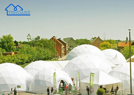 شراء 30m Dia PVC غطاء القبة التجارية خيمة سبيكة الألومنيوم معزولة للمساحات الحدث تصنيع عبر الإنترنت