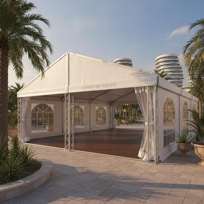 شراء الإعداد السريع للحفلات الخيمة المنسحلة الجدران الجانبية الإطار الألومنيوم لقطر VIP الفنادق تصنيع عبر الإنترنت