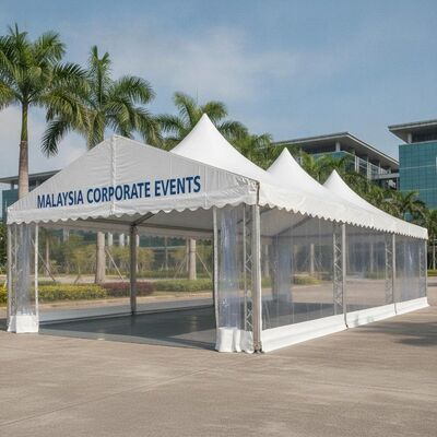 شراء خيمة الحفلات الممتازة الوقائية من الماء PVC Canopy الإطار الألومنيوم لماليزيا المعارض الشركات الأحداث تصنيع عبر الإنترنت