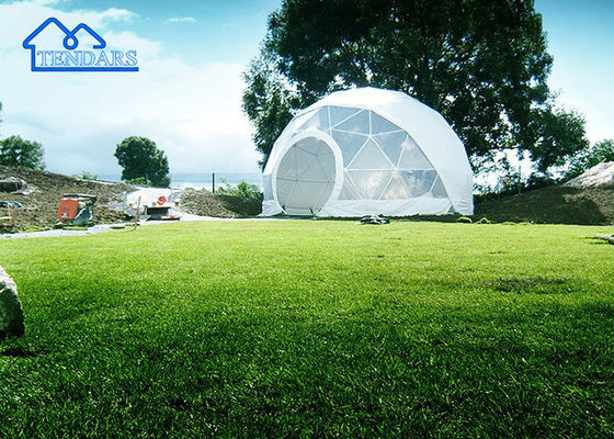 5m Dia PVC غطاء القبة التجارية خيمة سبيكة الألومنيوم التصميم الجيوديسي للمطاعم