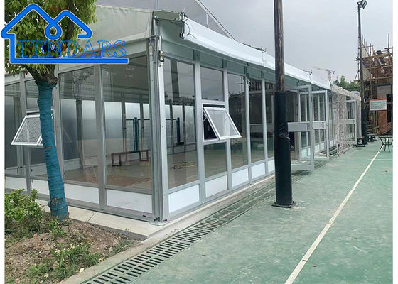6061/T6 الألومنيوم 12x15m خيمة الماركية الثقيلة الخيمة المقاومة للنيران غطاء سريع التجميع للمساحات الخارجية