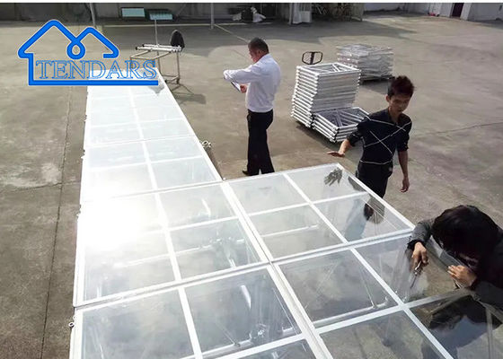 4x4ft و 4x8ft منصة حفلات موسيقية أكريليك الشفافية سبيكة الألومنيوم 6082-T6 المسرح مع الدرع