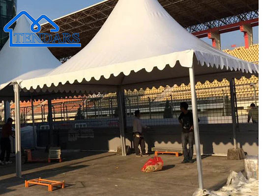 خيمة الحفلات الباجودا للبيئة الخارجيّة البيضاء المقاومة للأشعة فوق البنفسجية