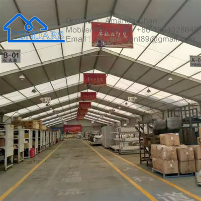 جودة عالية السعر المصنع الكبير الألومنيوم الإطار بيضاء الخيام التخزين الصناعي البف.ك.س