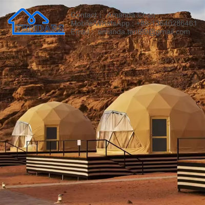 خيمة المعارض التجارية إيغلو القبة الجيوديسية الهيكل الفولاذي خيمة التخييم فندق Glamping Round Dome Tent