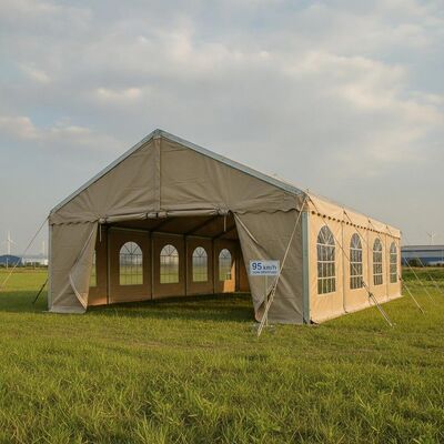 خيام الحفلات المربعة ذات الرؤية المباشرة الخيام المكشوفة من سبائك الألومنيوم الإطار PVC لوحة النافذة