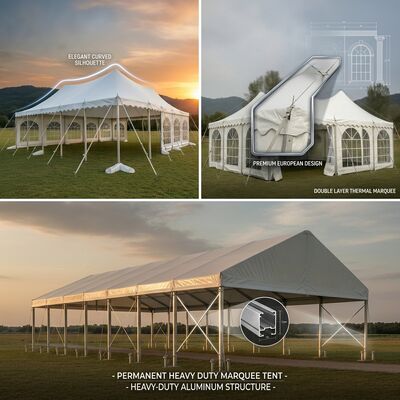 عرض الأزياء خيام سرادق الحفلات A-Frame مقاوم للماء ABS لوحة الحائط الصلبة هيكل المظلة