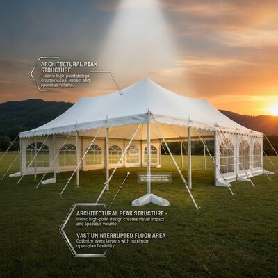 نظام أرضيات خشبية 10x20m G Series A-Frame Marquee خيمة حفلات كاسيت أرضيات خشبية معرض الأزياء ممر