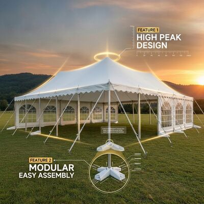 30x40m نظام الأرضيات الخشبية S Series Clear Span Marquee حفلة خيمة كاسيت الأرضيات الخشبية حفلة عيد ميلاد