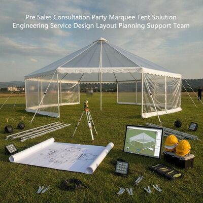 قبل المبيعات استشارات الطرف العرض الخيمة حل الخدمة الهندسية موقع المسح تصميم تخطيط تخطيط فريق الدعم