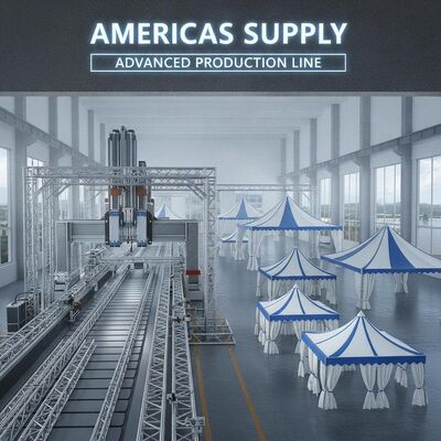 CNC Precision Manufacturing Party Marquee Tent Factory Showcase Advanced Production Line Americas Supply Canopy Structure