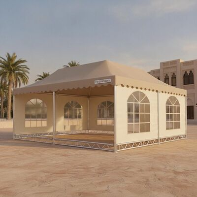 الإعداد السريع للحفلات الخيمة المنسحلة الجدران الجانبية الإطار الألومنيوم للكويت VIP أحداث الديوانيا